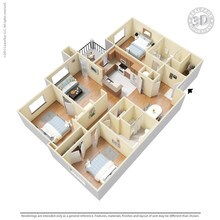 3 Bed 2 Bath 1382 SqFt (1290 Net) 0916 floor plan